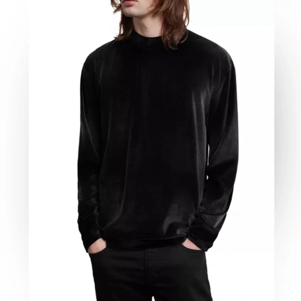 John Varvatos - Easy Fit Chenille Long Sleeve Tee - SIZE L